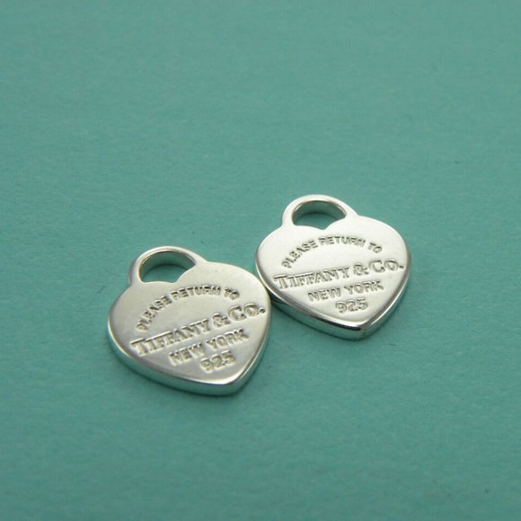 NEW 2 Tiffany & Co Hearts Small Mini Size Solid 925 Solid 925 Sterling Silver - Picture 1 of 8